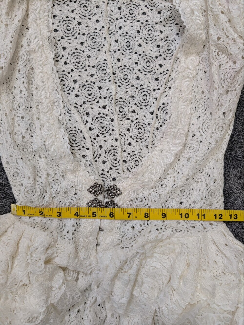 O.A.K Handmade Edwardian Lace Halloween Costume Blouse + Bustle Petticoat SZ SM - Picture 11 of 16